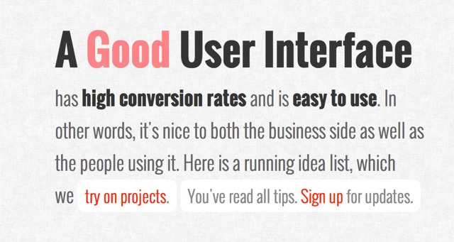 A Good User Interface