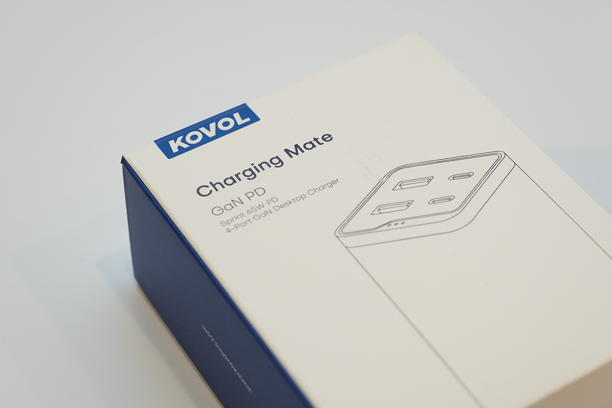 4台のデバイスを充電できるコンパクトな急速充電器「KOVOL 65W 4 in1 急速充電器」。#レビュー #商品提供